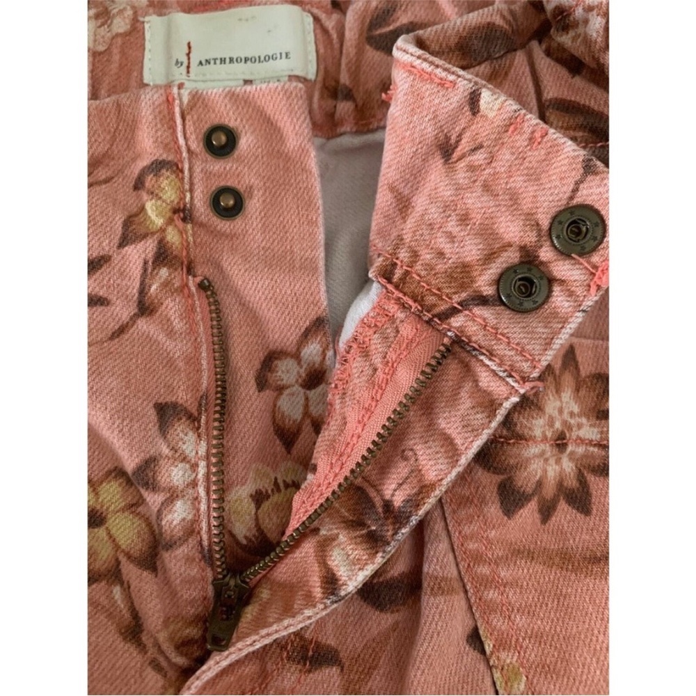 Anthropologie Jessie Printed Utility Shorts Peach Butterfly Floral 10 - Picture 2 of 10